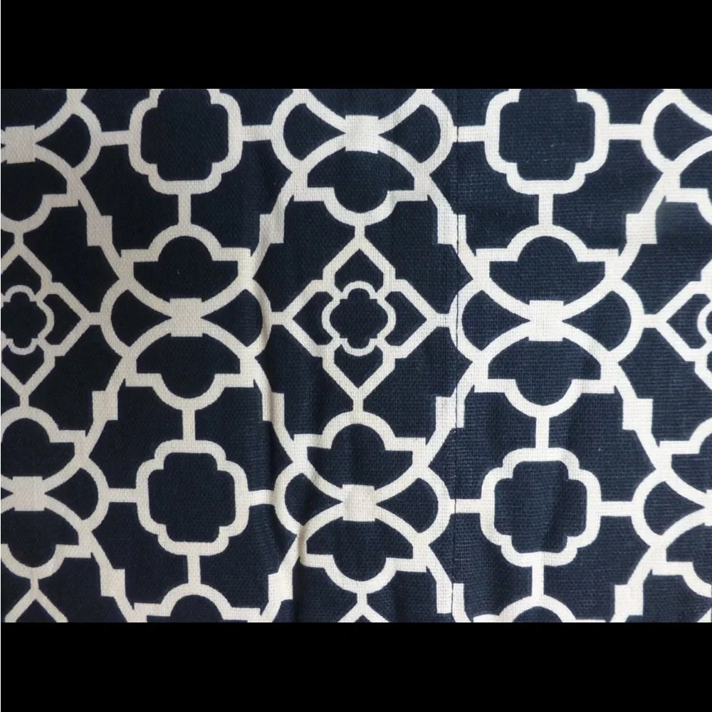 WAVERLY Black and White Cotton Patterned Window Valance #0615259B